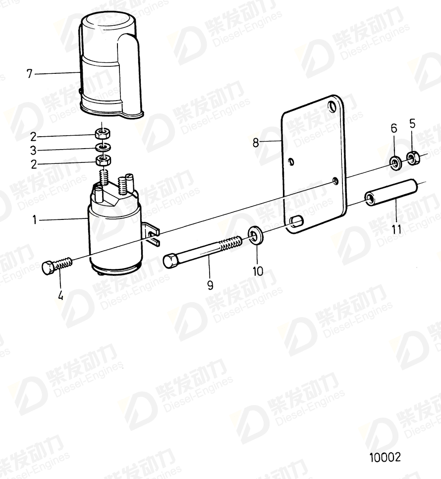 VOLVO Spacer sleeve 847240 Drawing